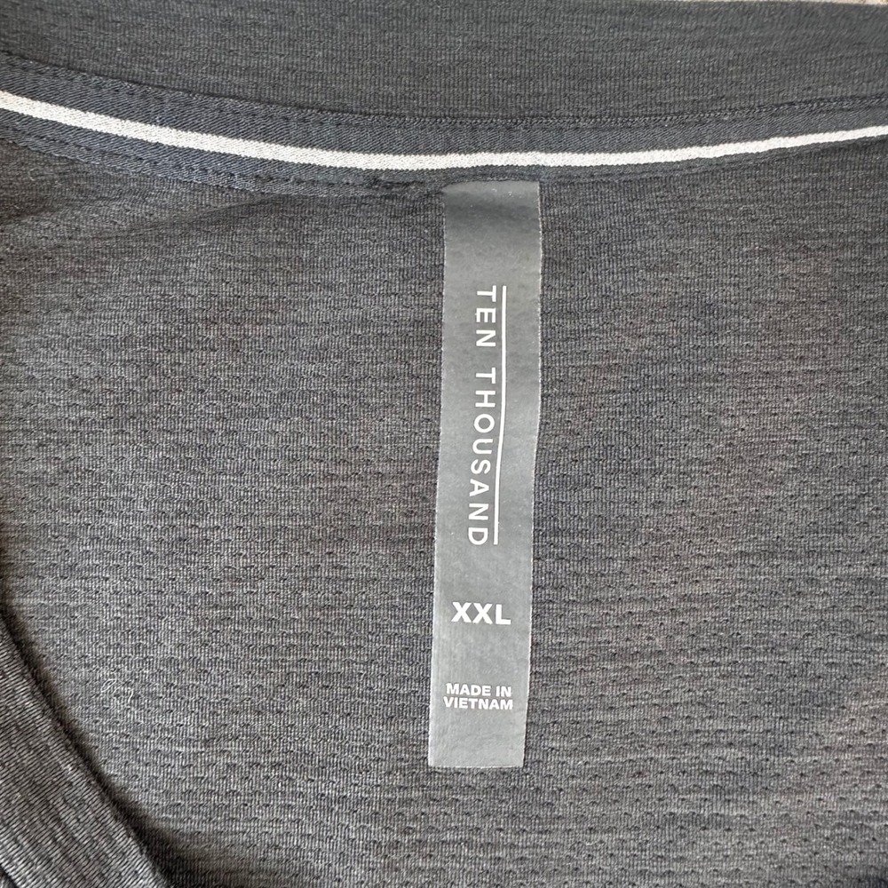 Ten Thousand Versatile L/S Shirt Mens XXL Black Training Gym Athleisure Walk - Picture 3 of 7